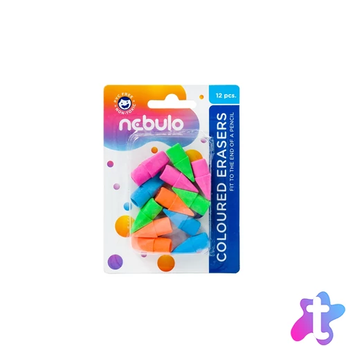 Radír, ceruzavég 12 db-os, Nebulo