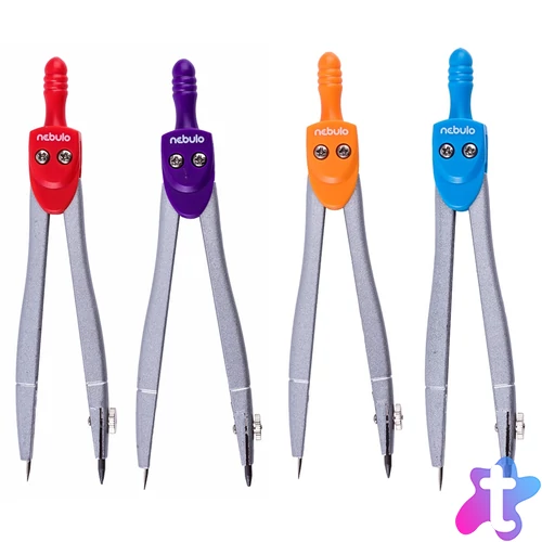 Körző készlet, fém 2 Extra heggyel Nebulo