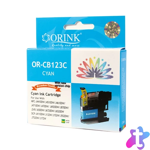 Brother LC123 tintapatron cyan ORINK