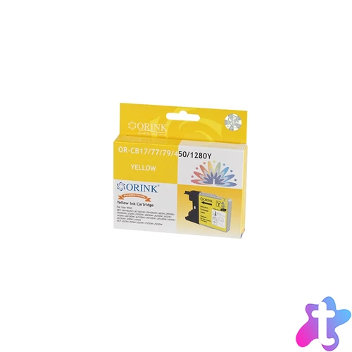 Brother LC12/LC1220/LC1240/LC1280XL tintapatron yellow ORINK