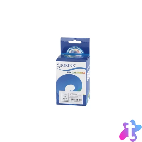 Utángyártott Hp 302XL/F6U67AE tintapatron color ORINK