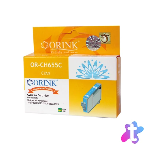 Utángyártott Hp 655/CZ110AE tintapatron cyan ORINK
