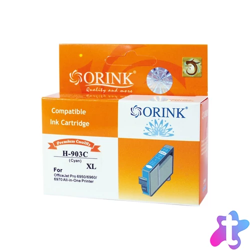 Utángyártott Hp 903XL/T6M03AE tintapatron cyan ORINK