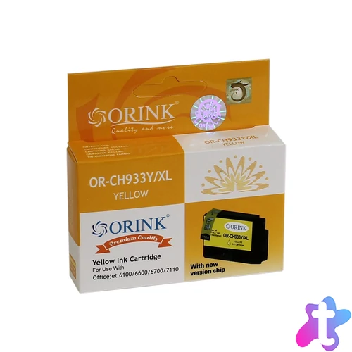 Utángyártott Hp 933XL/CN056AE tintapatron yellow ORINK