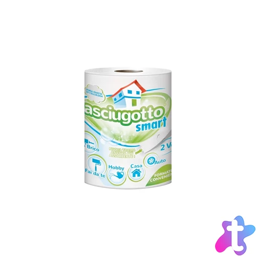 Háztartási papírtörlő kéztörlő 2 rétegű 1 tekercs/csomag Paperdi fehér