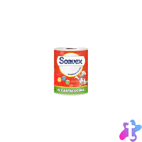 Háztartási papírtörlő 2 rétegű 132 lap/30,4 m/tekercs 1 tekercs/csomag Soavex Il Cartacucina_Paperdi