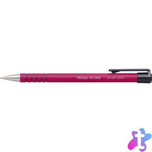 Golyóstoll 0,7mm, piros test, Penac RB085B, írásszín piros
