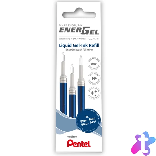 Tollbetét 3 db/csomag 0,35mm Pentel EnerGel LR7-3C írásszín kék