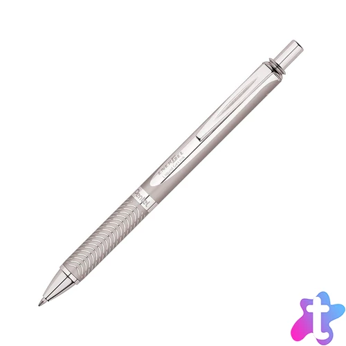 Rollertoll 0,35mm, fém ezüst test, Pentel Energel BL407-A, írásszín kék