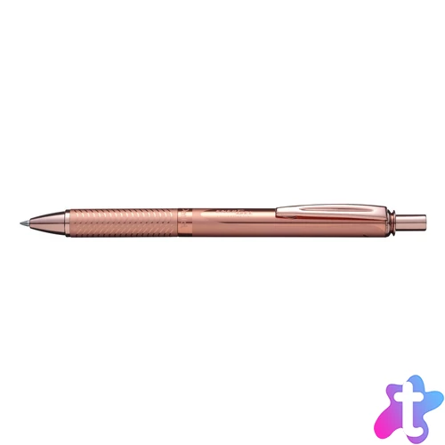 Rollertoll 0,35mm, fém rosegold test, Pentel Energel BL407PG-A, írásszín kék