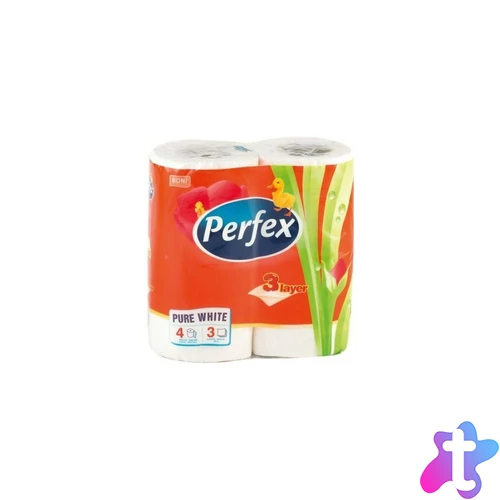 Toalettpapír 3 rétegű kistekercses 84 lap/tekercs 4 tekercs/csomag Boni Perfex