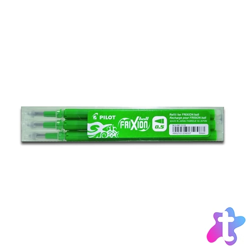 Rollertoll betét golyóméret 0,5mm, 3 db/csom Pilot Frixion Ball, írásszín zöld