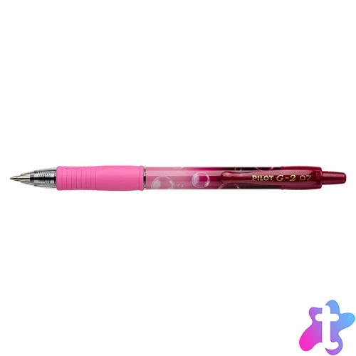 Zseléstoll 0,7mm, nyomógombos Pilot G-2 Bubble rózsaszín test, írásszín kék
