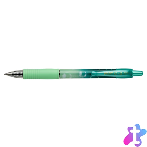 Zseléstoll 0,7mm, nyomógombos Pilot G-2 Bubble zöld test, írásszín kék