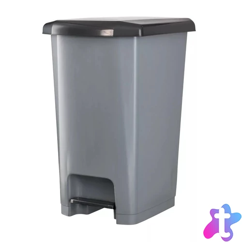 Szemeteskuka pedálos műanyag 40 literes antracit UP402-245
