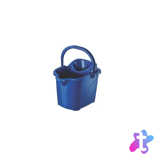 Felmosó vödör gurulós műanyag kicsavaró kosárral 15 literes UP604-005 kék