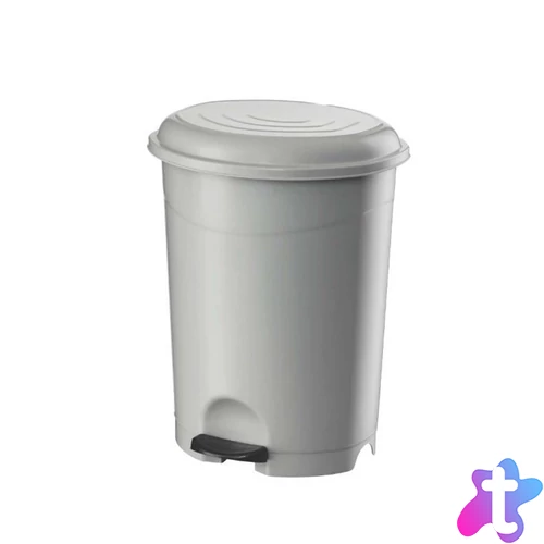 Szemeteskuka pedálos műanyag 12 literes fehér UP126-001