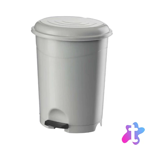 Szemetes kuka pedálos műanyag 50 literes fehér UP130-001