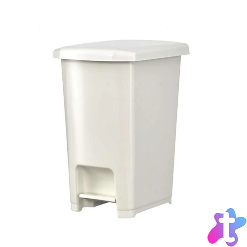 Szemetes kuka pedálos műanyag 40 literes SLIM fehér UP402-001