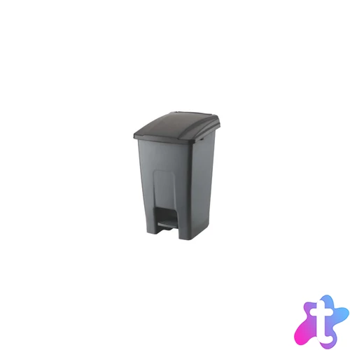 Szemetes kuka pedálos műanyag 50 literes antracit/fekete UP227-216