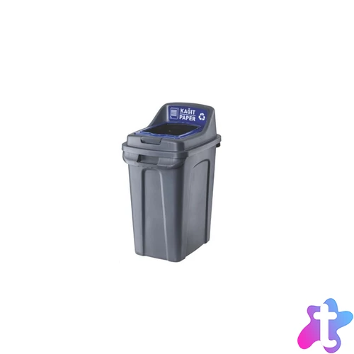 Szemetes kuka műanyag szelektív 50 literes antracit/kék UP294-215