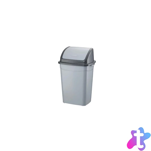 Szemeteskuka billenő fedéllel műanyag 16 literes antracit UP118-245