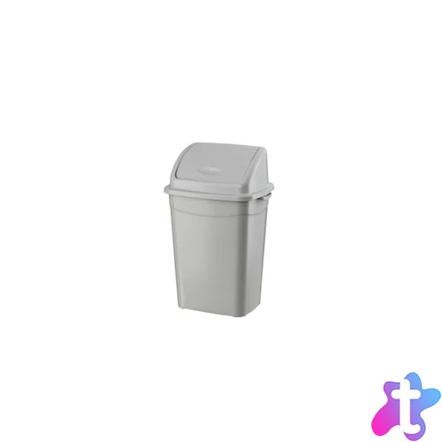 Szemetes kuka billenő fedéllel műanyag 50 literes szürke UP122-002