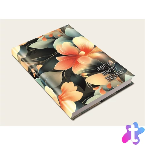 Hallgatói zsebkönyv A5, 145mmx205mm, fehér lapokkal akvarell 2026/2027 Realsystem