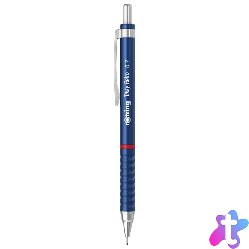 Nyomósirón 0,7mm, kék test, Rotring Tikky Retro
