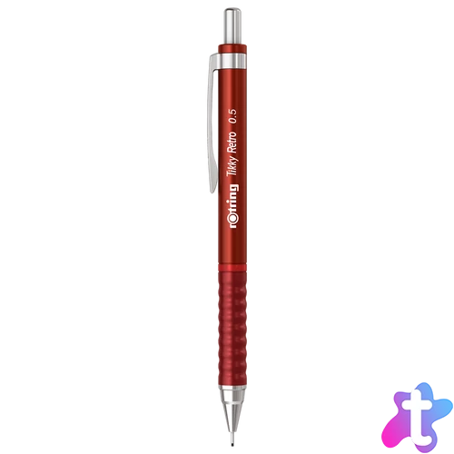 Nyomósirón 0,5mm, piros test, Rotring Tikky Retro