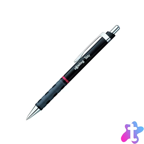 Golyóstoll fekete test, Rotring Tikky III, írásszín kék
