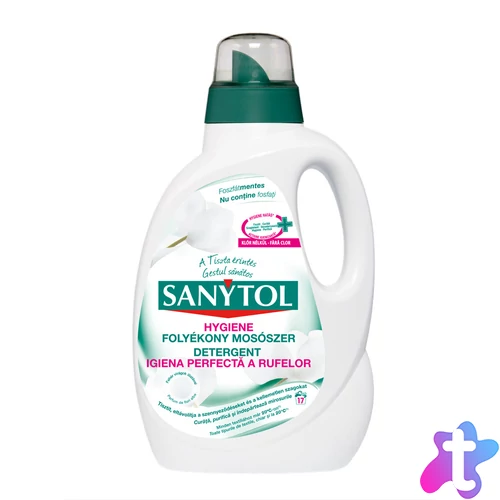Mosógél 1,7 liter (17 mosás) fehér és színes ruhákhoz Sanytol Hygiene