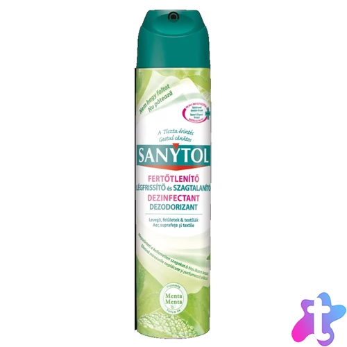 Fertőtlenítő légfrissítő 300 ml aerosol Sanytol Menta