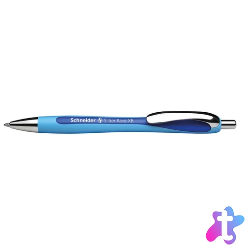 Golyóstoll nyomógombos 0,7mm, Schneider Slider Rave, írásszín kék