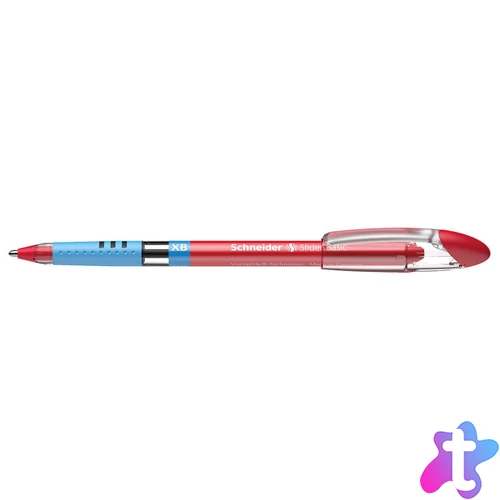 Golyóstoll 0,7mm, kupakos Schneider Slider Basic XB, írásszín piros