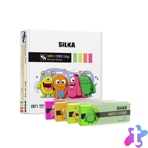 Radír, szörnyek, 20 db/display, Silka
