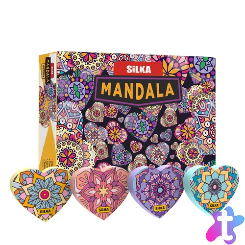 Radír, mandala, 36 db/display, Silka