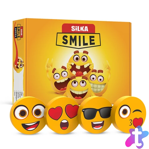 Radír, smile-kicsi, 36 db/display, Silka