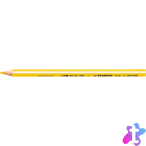 Színes ceruza vastag háromszögletű STABILO TRIO 203/205 sárga