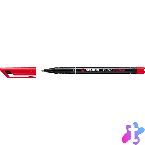 Alkoholos marker 0,7mm, STABILO OHPen F piros