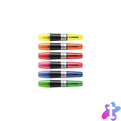 Szövegkiemelő készlet 2-5mm, vágott hegyű STABILO Luminator, 6 klf. szín