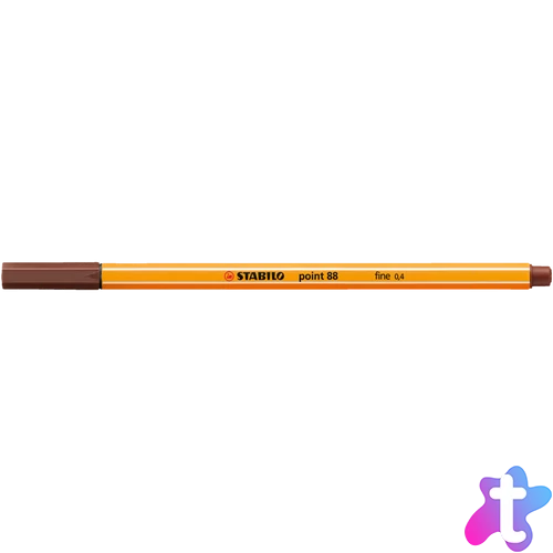 Rostirón, tűfilc 0,4mm, STABILO Point 88 barna