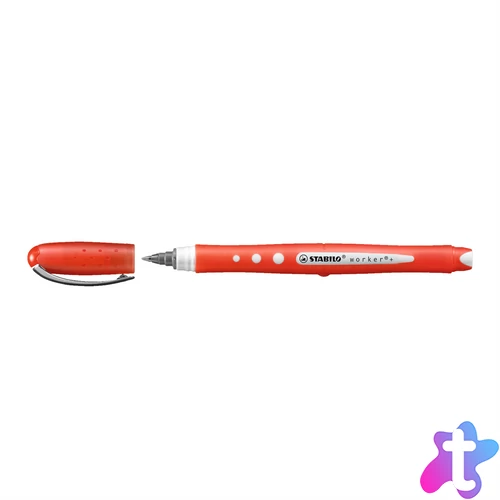 Rollertoll zselés 0,5mm, STABILO Worker+ Colorful piros