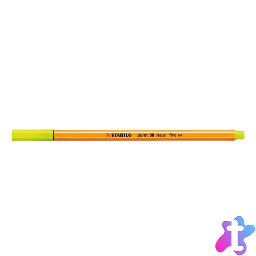 Rostirón, tűfilc 0,4mm, STABILO Point 88 neon sárga