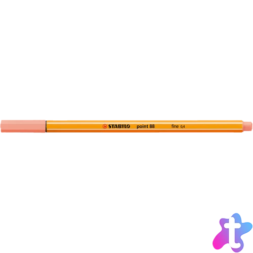 Rostirón, tűfilc 0,4mm, STABILO Point 88 barack