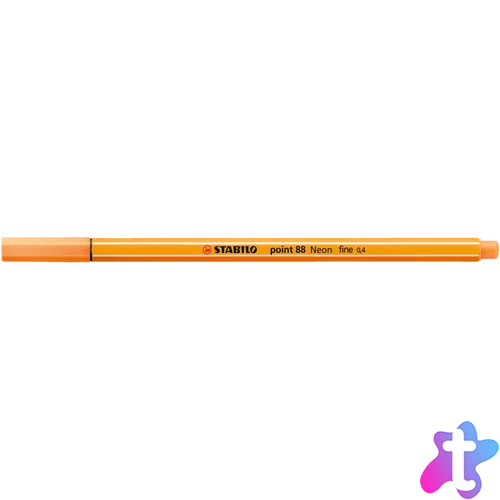 Rostirón, tűfilc 0,4mm, STABILO Point 88 neon narancs