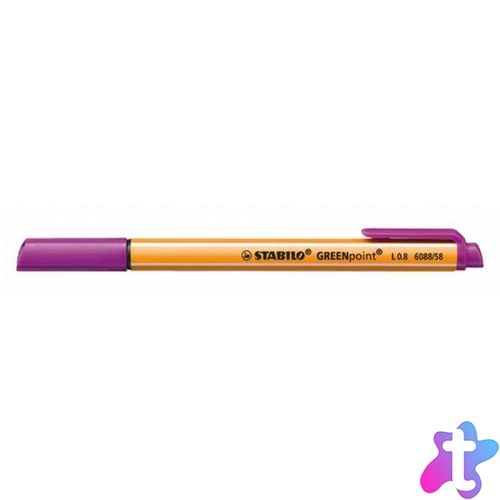 Rostirón, tűfilc, 0,8mm, Stabilo GREENPoint 6088, lila