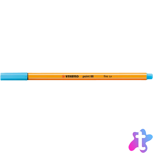 Rostirón, tűfilc 0,4mm, STABILO Point 88 azúrkék