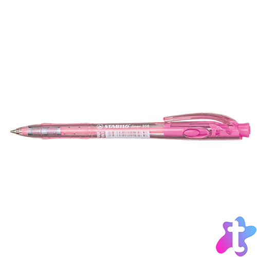 Golyóstoll 0,38mm, F Stabilo Liner 308/56, írásszín pink