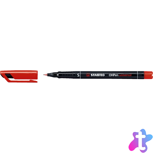 Alkoholos marker 0,4mm, STABILO OHPen S piros
